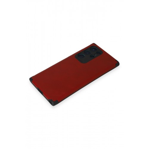 Newface Samsung Galaxy S22 Ultra Kılıf Loop Deri Silikon - Kırmızı Newface Samsung Galaxy S22 Ultra Kılıf Loop Deri Silikon - Kırmızı