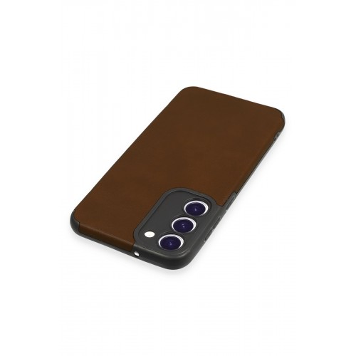 Newface Samsung Galaxy S23 Plus Kılıf Loop Deri Silikon - Kahverengi Newface Samsung Galaxy S23 Plus Kılıf Loop Deri Silikon - Kahverengi