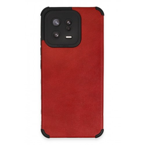 Newface Xiaomi Mi 13 Kılıf Loop Deri Silikon - Kırmızı Newface Xiaomi Mi 13 Kılıf Loop Deri Silikon - Kırmızı