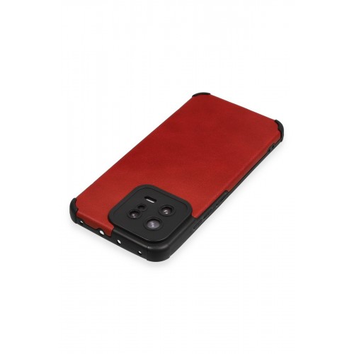 Newface Xiaomi Mi 13 Kılıf Loop Deri Silikon - Kırmızı Newface Xiaomi Mi 13 Kılıf Loop Deri Silikon - Kırmızı