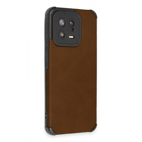 Newface Xiaomi Mi 13 Kılıf Loop Deri Silikon - Kahverengi Newface Xiaomi Mi 13 Kılıf Loop Deri Silikon - Kahverengi