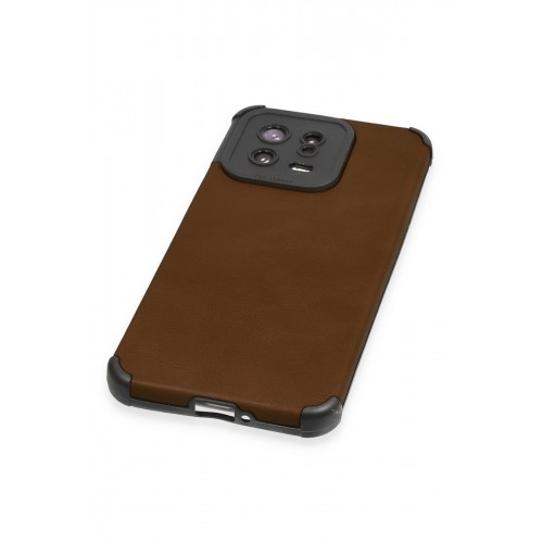Newface Xiaomi Mi 13 Kılıf Loop Deri Silikon - Kahverengi Newface Xiaomi Mi 13 Kılıf Loop Deri Silikon - Kahverengi