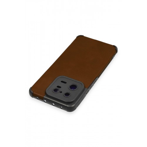 Newface Xiaomi Mi 13 Pro Kılıf Loop Deri Silikon - Kahverengi Newface Xiaomi Mi 13 Pro Kılıf Loop Deri Silikon - Kahverengi