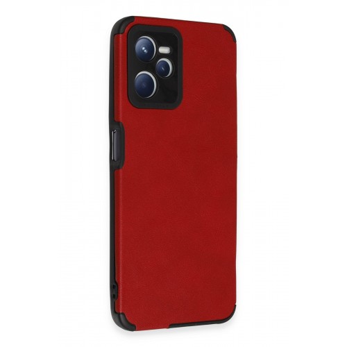 Newface Realme C35 Kılıf Loop Deri Silikon - Kırmızı Newface Realme C35 Kılıf Loop Deri Silikon - Kırmızı