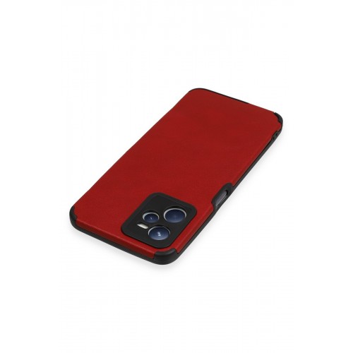Newface Realme C35 Kılıf Loop Deri Silikon - Kırmızı Newface Realme C35 Kılıf Loop Deri Silikon - Kırmızı