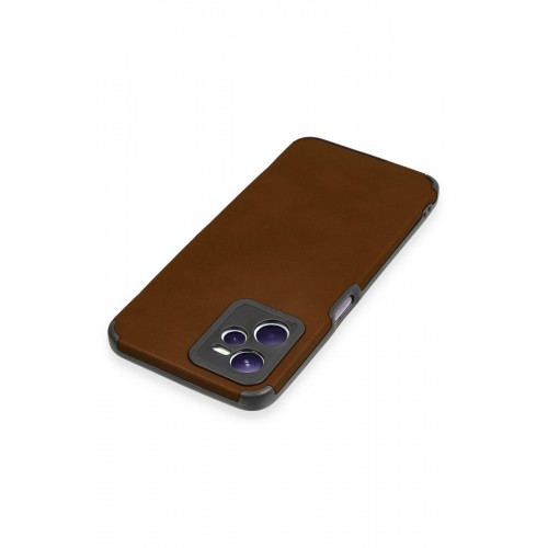 Newface Realme C35 Kılıf Loop Deri Silikon - Kahverengi Newface Realme C35 Kılıf Loop Deri Silikon - Kahverengi
