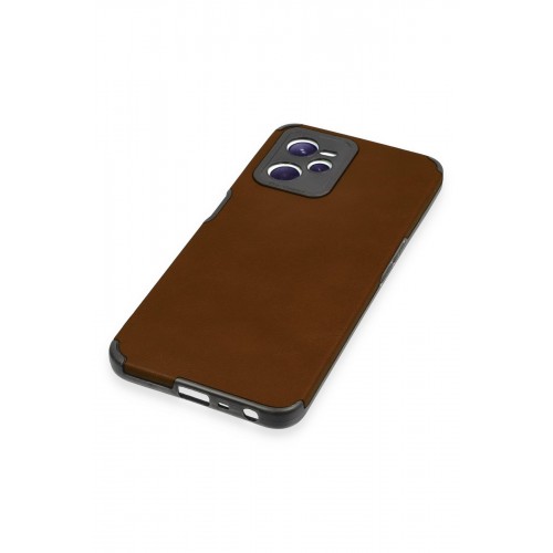 Newface Realme C35 Kılıf Loop Deri Silikon - Kahverengi Newface Realme C35 Kılıf Loop Deri Silikon - Kahverengi