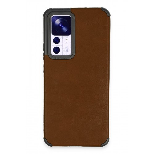 Newface Xiaomi Mi 12T Pro Kılıf Loop Deri Silikon - Kahverengi Newface Xiaomi Mi 12T Pro Kılıf Loop Deri Silikon - Kahverengi