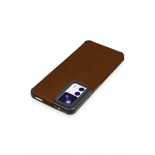 Newface Xiaomi Mi 12T Pro Kılıf Loop Deri Silikon - Kahverengi Newface Xiaomi Mi 12T Pro Kılıf Loop Deri Silikon - Kahverengi