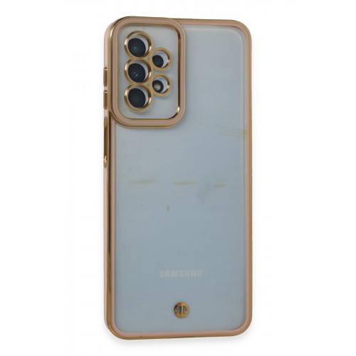 Newface Samsung Galaxy A23 4G Kılıf Liva Lens Silikon - Pudra