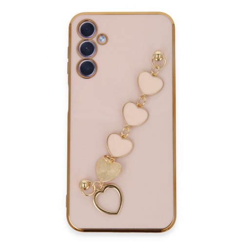 Newface Samsung Galaxy A24 4G Kılıf Esila Silikon - Pudra