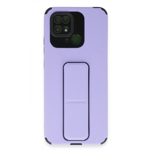 Newface Xiaomi Poco C40 Kılıf Mega Standlı Silikon - Lila Newface Xiaomi Poco C40 Kılıf Mega Standlı Silikon - Lila