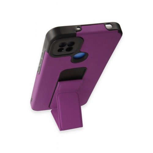Newface Xiaomi Redmi 9C Kılıf Mega Standlı Silikon - Mor Newface Xiaomi Redmi 9C Kılıf Mega Standlı Silikon - Mor