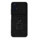Newface Xiaomi Redmi Note 12S Kılıf Pars Lens Yüzüklü Silikon - Siyah