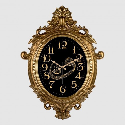DUVAR SAATİ ALTIN SARISI ALLAH VAV 73X54CM VİNTAGE EKSİTME AKAR SANİYE DUVAR SAATİ ALTIN SARISI ALLAH VAV 73X54CM VİNTAGE EKSİTME AKAR SANİYE