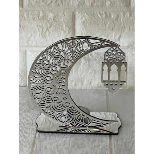 ZERO LAND - Ramazana Özel Pleksi Gümüş Mumluk 16 cm ZERO LAND - Ramazana Özel Pleksi Gümüş Mumluk 16 cm