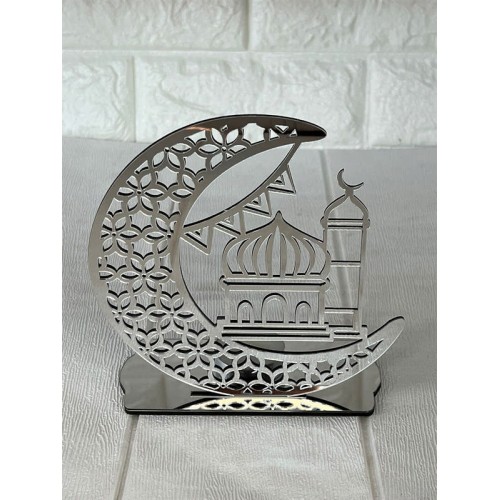 ZERO LAND - Ramazana Özel Pleksi Gümüş Mumluk 16 cm ZERO LAND - Ramazana Özel Pleksi Gümüş Mumluk 16 cm