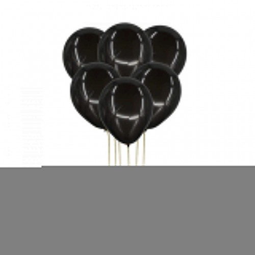 ZERO LAND - 100 adet Lateks Pastal Balon Siyah 12 inç - 30 cm