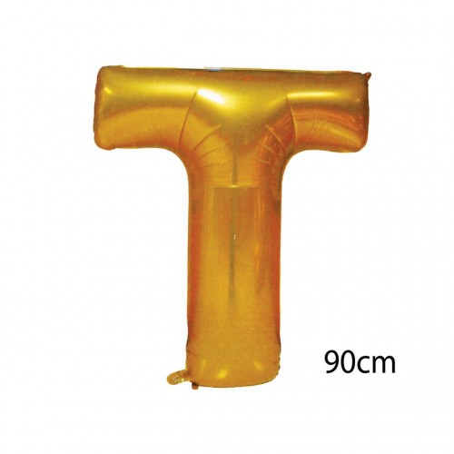ZERO LAND - 40 inç T Harfi Folyo Balon Gold 100 cm ZERO LAND - 40 inç T Harfi Folyo Balon Gold 100 cm