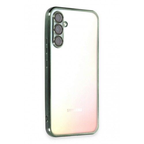 Newface Samsung Galaxy A34 5G Kılıf Razer Lensli Silikon - Yeşil