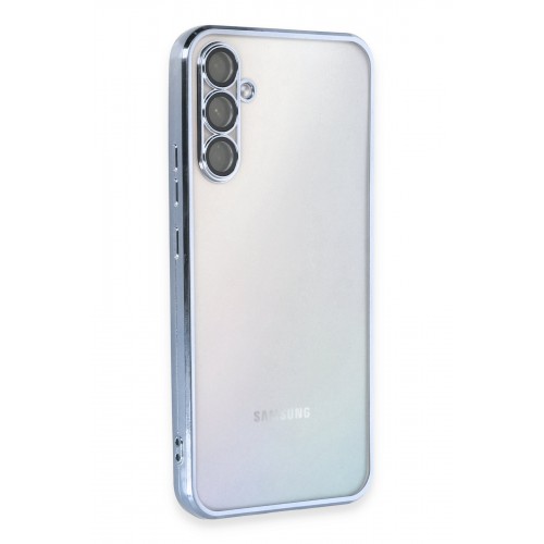 Newface Samsung Galaxy A34 5G Kılıf Razer Lensli Silikon - Açık Mavi