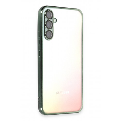 Newface Samsung Galaxy A54 5G Kılıf Razer Lensli Silikon - Yeşil