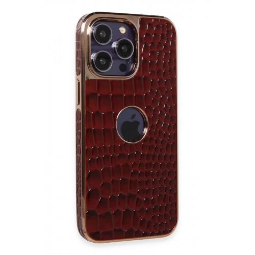 Newface iPhone 14 Pro Kılıf Snake Kapak - Bordo Newface iPhone 14 Pro Kılıf Snake Kapak - Bordo