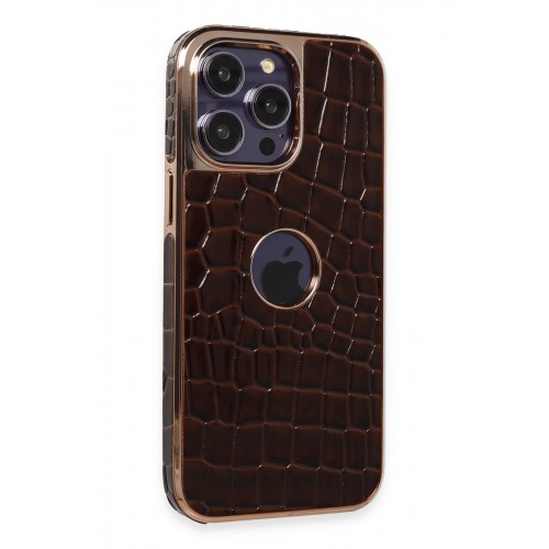Newface iPhone 14 Pro Max Kılıf Snake Kapak - Kahverengi Newface iPhone 14 Pro Max Kılıf Snake Kapak - Kahverengi
