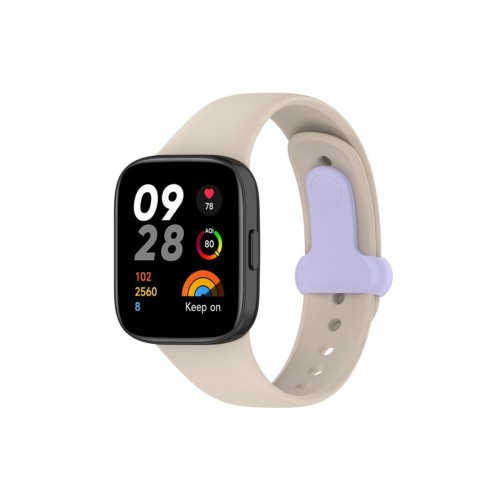 Newface Xiaomi Redmi Watch 3 Origin Silikon Kordon - Bej Newface Xiaomi Redmi Watch 3 Origin Silikon Kordon - Bej