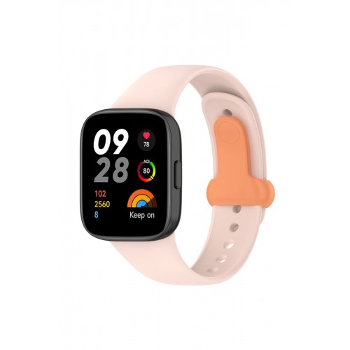 Newface Xiaomi Redmi Watch 3 Origin Silikon Kordon - Pudra Newface Xiaomi Redmi Watch 3 Origin Silikon Kordon - Pudra