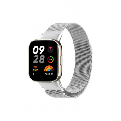 Newface Xiaomi Redmi Watch 3 Metal Mıknatıslı Kordon - Gümüş Newface Xiaomi Redmi Watch 3 Metal Mıknatıslı Kordon - Gümüş