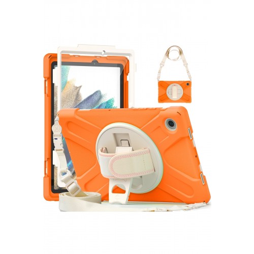 Newface Samsung Galaxy X200 Tab A8 10.5 Kılıf Amazing Tablet Kapak - Turuncu Newface Samsung Galaxy X200 Tab A8 10.5 Kılıf Amazing Tablet Kapak - Turuncu