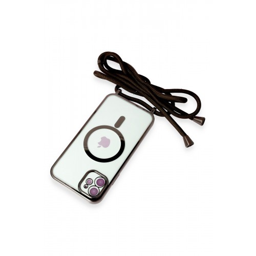 Newface iPhone 11 Kılıf Divo Lazer Askılı Magsafe Kapak - Siyah Newface iPhone 11 Kılıf Divo Lazer Askılı Magsafe Kapak - Siyah