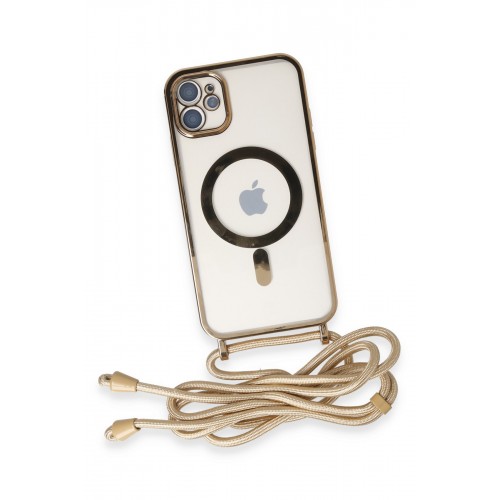 Newface iPhone 11 Kılıf Divo Lazer Askılı Magsafe Kapak - Gold Newface iPhone 11 Kılıf Divo Lazer Askılı Magsafe Kapak - Gold