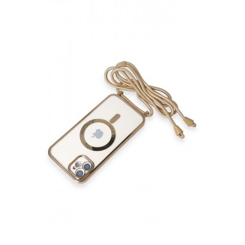 Newface iPhone 11 Kılıf Divo Lazer Askılı Magsafe Kapak - Gold Newface iPhone 11 Kılıf Divo Lazer Askılı Magsafe Kapak - Gold