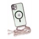 Newface iPhone 11 Kılıf Divo Lazer Askılı Magsafe Kapak - Pembe Newface iPhone 11 Kılıf Divo Lazer Askılı Magsafe Kapak - Pembe