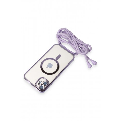Newface iPhone 11 Kılıf Divo Lazer Askılı Magsafe Kapak - Lila Newface iPhone 11 Kılıf Divo Lazer Askılı Magsafe Kapak - Lila