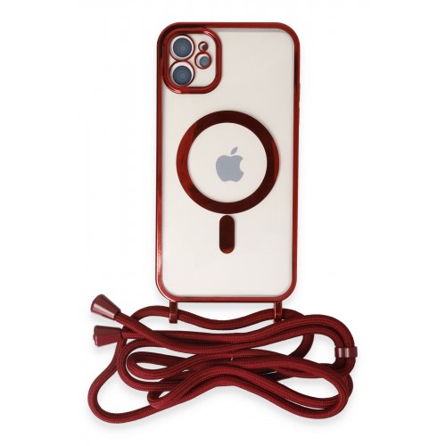 Newface iPhone 11 Kılıf Divo Lazer Askılı Magsafe Kapak - Kırmızı Newface iPhone 11 Kılıf Divo Lazer Askılı Magsafe Kapak - Kırmızı