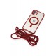 Newface iPhone 11 Kılıf Divo Lazer Askılı Magsafe Kapak - Kırmızı Newface iPhone 11 Kılıf Divo Lazer Askılı Magsafe Kapak - Kırmızı