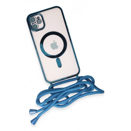 Newface iPhone 12 Kılıf Divo Lazer Askılı Magsafe Kapak - Sierra Blue Newface iPhone 12 Kılıf Divo Lazer Askılı Magsafe Kapak - Sierra Blue