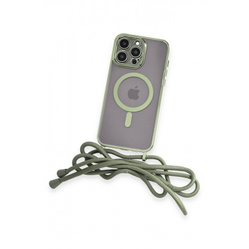 Newface iPhone 12 Pro Kılıf Divo Lazer Askılı Magsafe Kapak - Koyu Yeşil Newface iPhone 12 Pro Kılıf Divo Lazer Askılı Magsafe Kapak - Koyu Yeşil