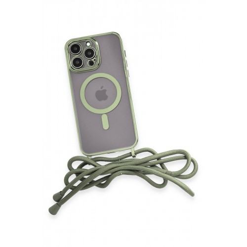 Newface iPhone 12 Pro Kılıf Divo Lazer Askılı Magsafe Kapak - Koyu Yeşil Newface iPhone 12 Pro Kılıf Divo Lazer Askılı Magsafe Kapak - Koyu Yeşil
