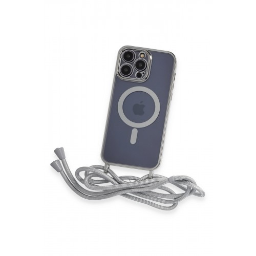 Newface iPhone 12 Pro Max Kılıf Divo Lazer Askılı Magsafe Kapak - Gümüş Newface iPhone 12 Pro Max Kılıf Divo Lazer Askılı Magsafe Kapak - Gümüş