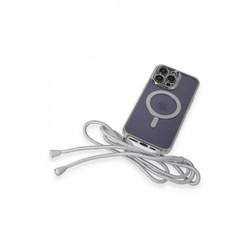 Newface iPhone 12 Pro Max Kılıf Divo Lazer Askılı Magsafe Kapak - Gümüş Newface iPhone 12 Pro Max Kılıf Divo Lazer Askılı Magsafe Kapak - Gümüş
