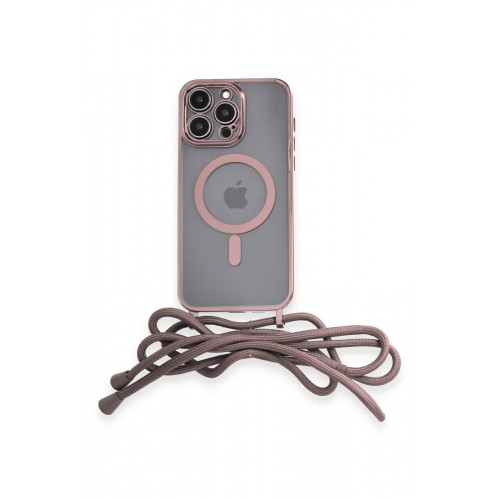 Newface iPhone 13 Pro Kılıf Divo Lazer Askılı Magsafe Kapak - Pembe Newface iPhone 13 Pro Kılıf Divo Lazer Askılı Magsafe Kapak - Pembe