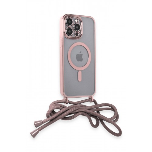 Newface iPhone 13 Pro Kılıf Divo Lazer Askılı Magsafe Kapak - Pembe Newface iPhone 13 Pro Kılıf Divo Lazer Askılı Magsafe Kapak - Pembe