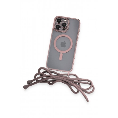 Newface iPhone 13 Pro Kılıf Divo Lazer Askılı Magsafe Kapak - Pembe Newface iPhone 13 Pro Kılıf Divo Lazer Askılı Magsafe Kapak - Pembe
