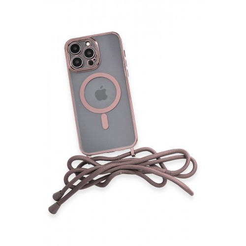 Newface iPhone 13 Pro Kılıf Divo Lazer Askılı Magsafe Kapak - Pembe Newface iPhone 13 Pro Kılıf Divo Lazer Askılı Magsafe Kapak - Pembe