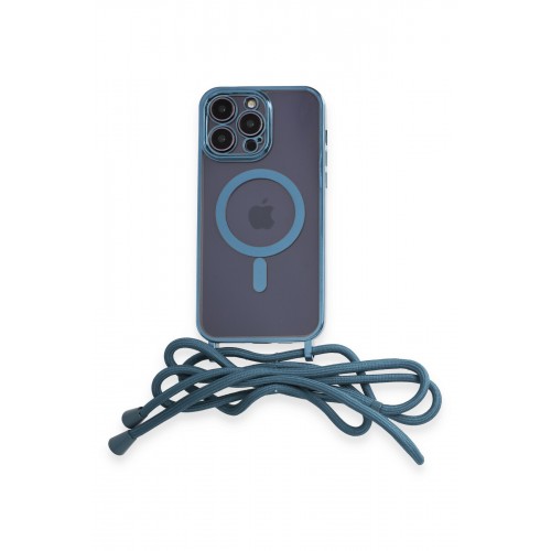 Newface iPhone 13 Pro Kılıf Divo Lazer Askılı Magsafe Kapak - Sierra Blue Newface iPhone 13 Pro Kılıf Divo Lazer Askılı Magsafe Kapak - Sierra Blue