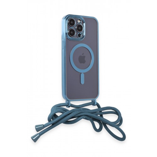 Newface iPhone 13 Pro Kılıf Divo Lazer Askılı Magsafe Kapak - Sierra Blue Newface iPhone 13 Pro Kılıf Divo Lazer Askılı Magsafe Kapak - Sierra Blue